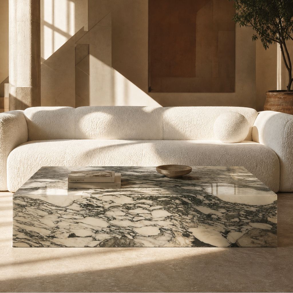 PLINTH Coffee Table in Calacatta Verde