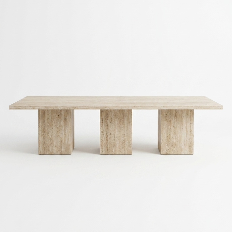 10-Seater Travertine Dining Table